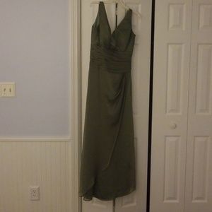 Belsoie Olive Green Long Dress